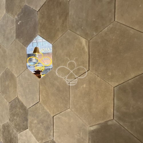 leather wall hexagon